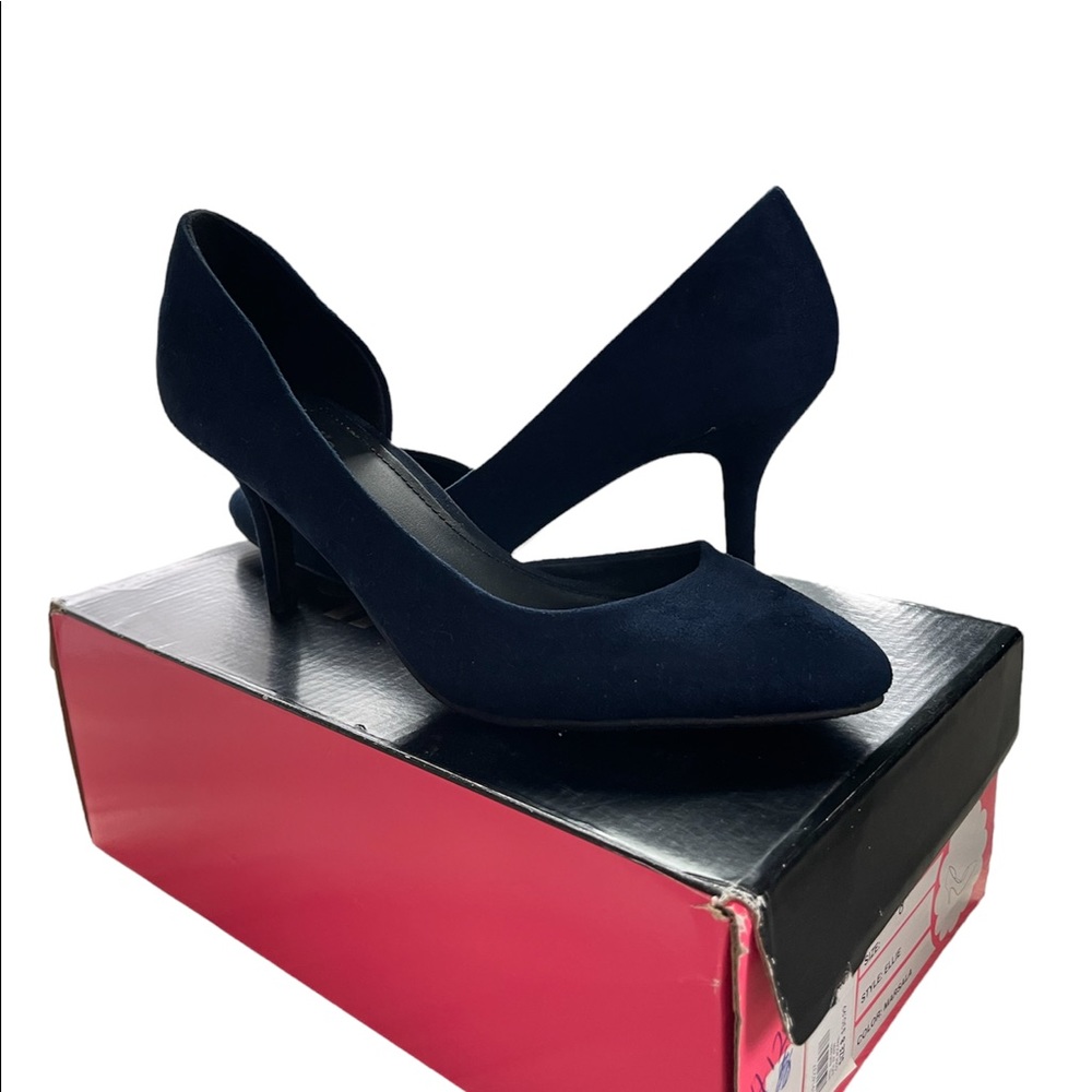 Charlotte Russe, Size 8 in style Ellie Pump Heels. Color: Marsala/ dark blue
